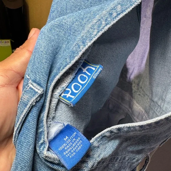 Vintage Disney Light Blue Overalls with Pooh and Tigger Embroidery - Picture 8 of 8